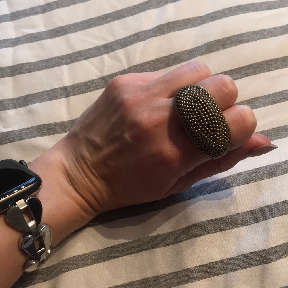 Two Finger Brass colored Ring